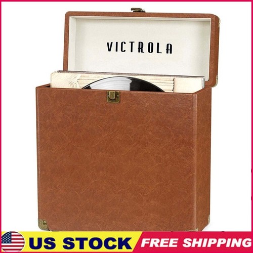 Vinyl Record Storage Case Holds 30 Records Heavy Duty Easy Carry Handle New