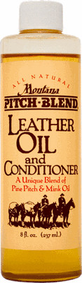 Montana Pitch Blend Leather Oil & Conditioner, 8 oz Bottle, Natural Ingredients