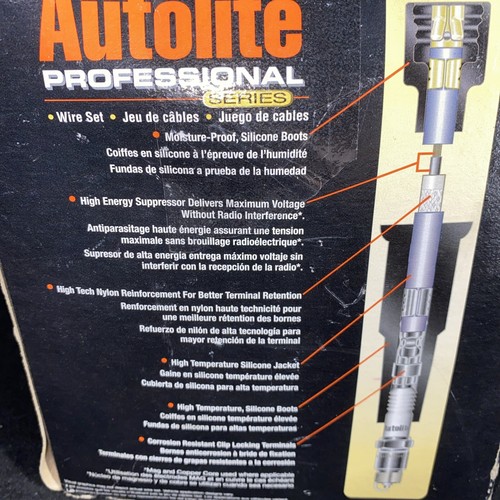 Spark Plug Wire Set-8mm Professional Series Autolite Premium 97047 Damaged Box - Picture 4 of 7