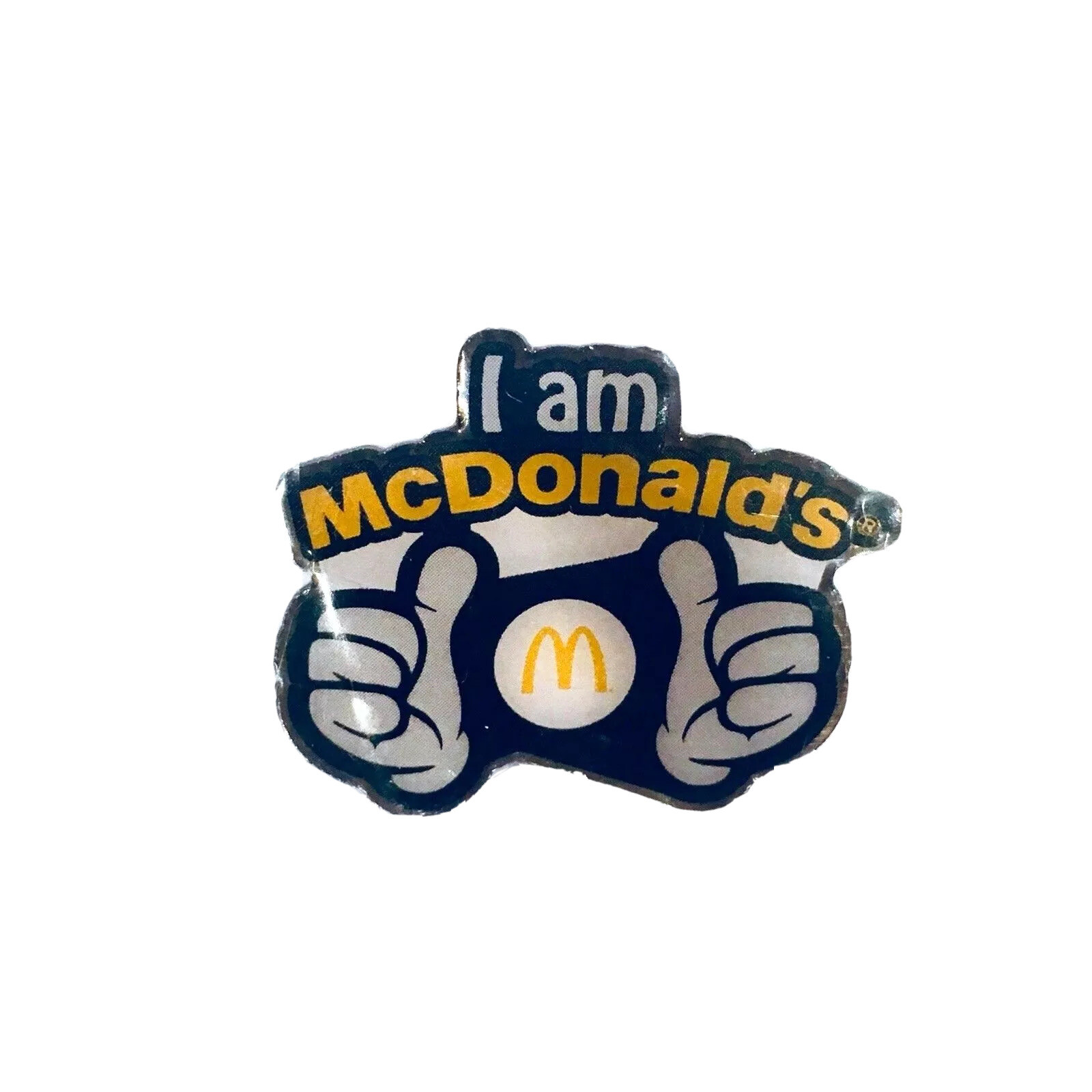 I Am McDonald's Crew Pin Pinback Restaurant Employee Uniform Hat Lapel