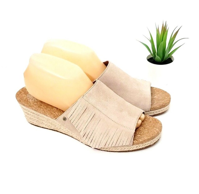 UGG Danes Horchata Tan Wedge Slide Sandals Womens Size 10 1014957 for sale online | eBay