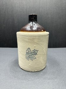 BROWN/ WHITE Glaze ~ Western Stoneware Company SHINE JUG 9 INCHES