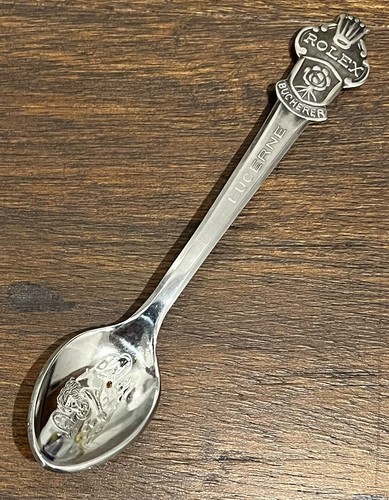 Rolex Watches Bucherer of Switzerland VTG Lucerne Lion Rose Silver Plate Spoon eBay