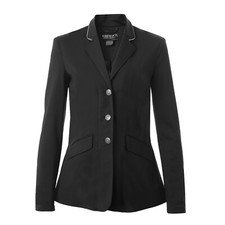 Equetech Junior Childs Jersey Competition Show Jacket - BLACK Reg & Long Lengths