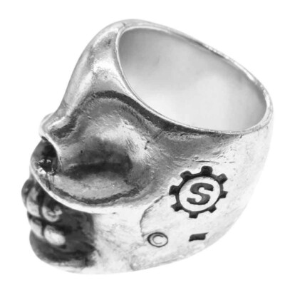 STARLINGEAR Slickster Puncher Ring Silver Size 13.5 w STARLINGEAR Slickster Puncher Ring Silver Size 13.5 w