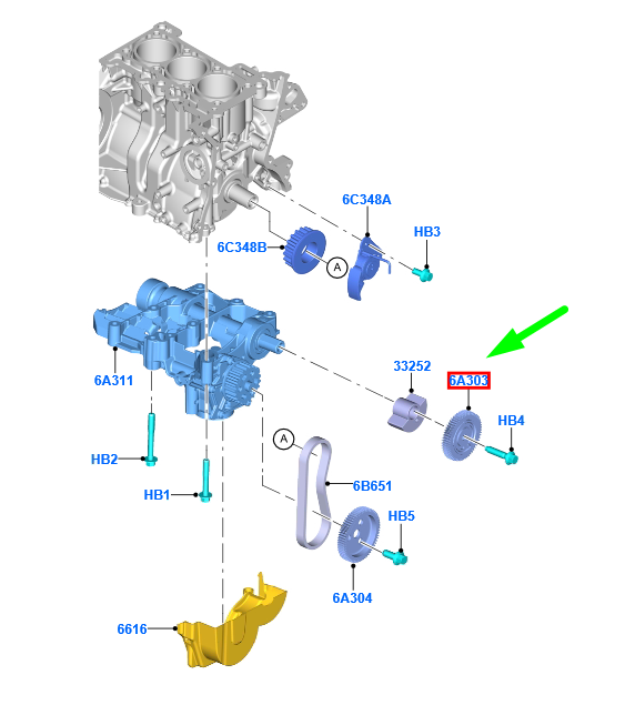 FORD TRANSIT CUSTOM MK1 Oil Pump Gear 2211866 NEW GENUINE | eBay 