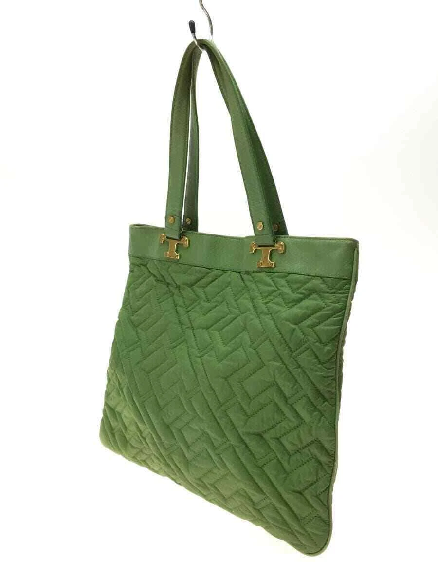 Tory Burch Quilting Tote Bag Green Bag from Japan