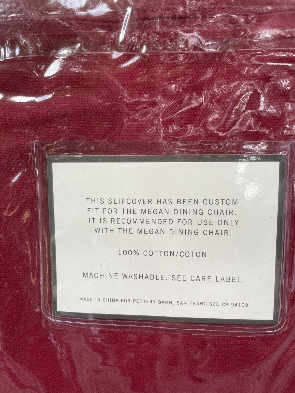 NEW Pottery Barn Megan Dining Chair Short Slipcover Fitted Canvas