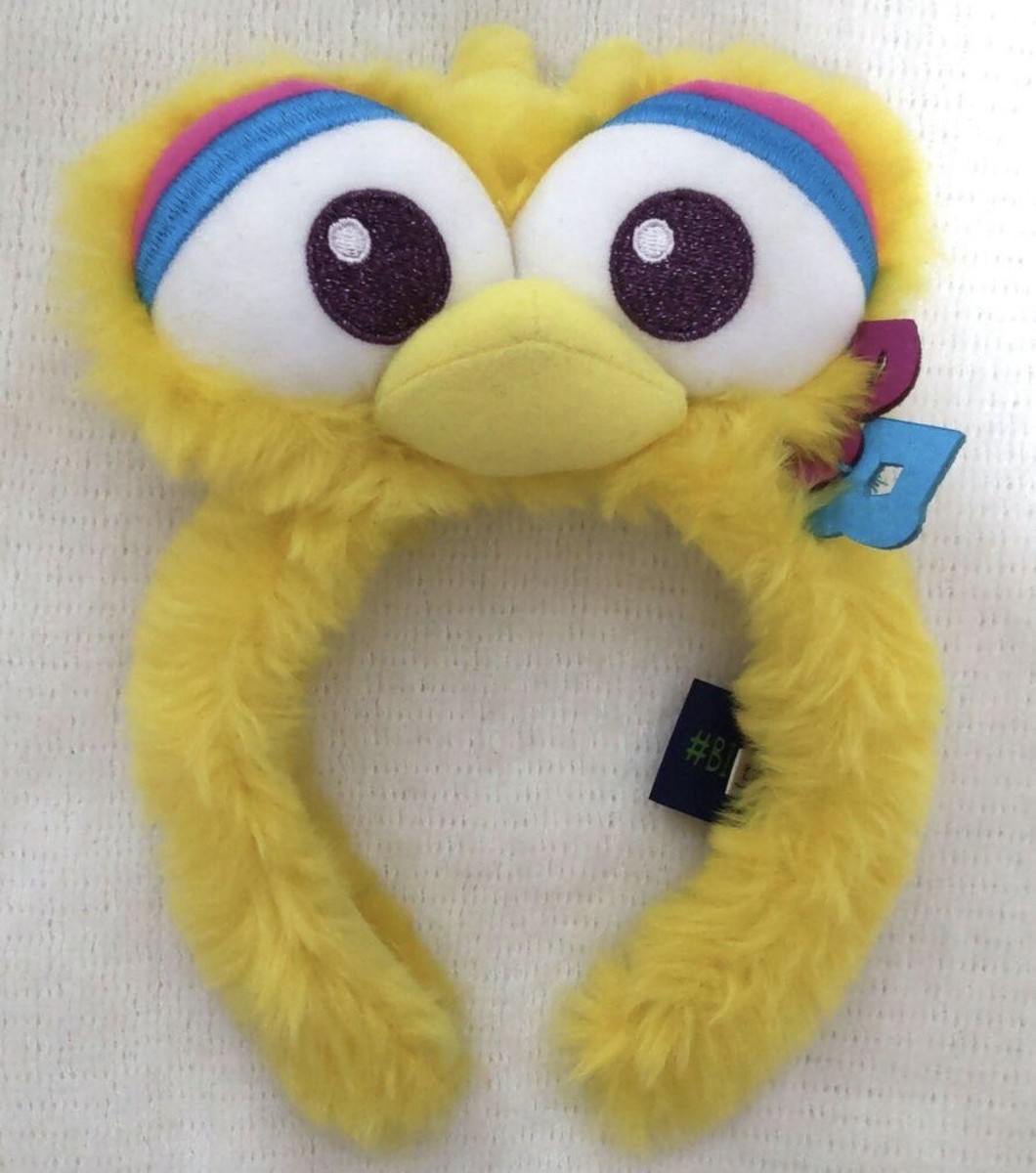 2sets USJ Sesame Big Bird Fluffy Headband With Beak Eyes  display picture 3