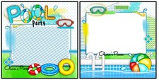 Pool Party- PRINTED Scrapbook Pages - OliviasPieces