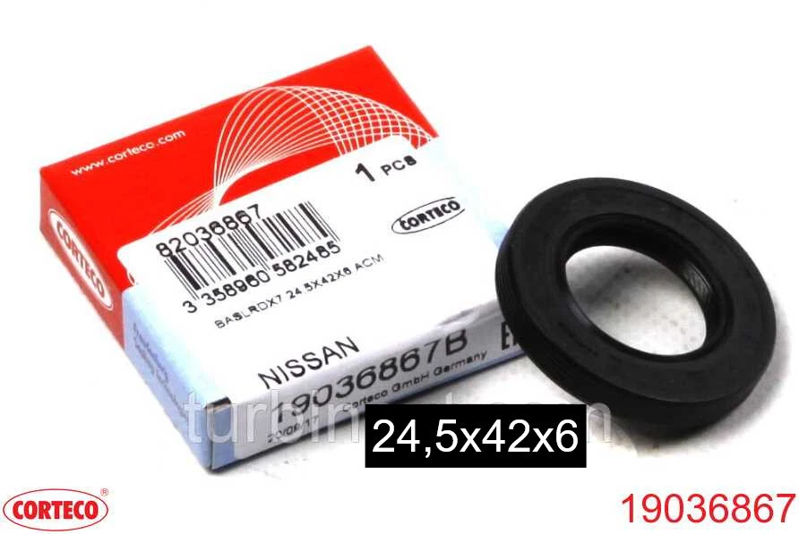 RENAULT Gearbox Front Input Oil Seal 19036867B 24,5x42x6 