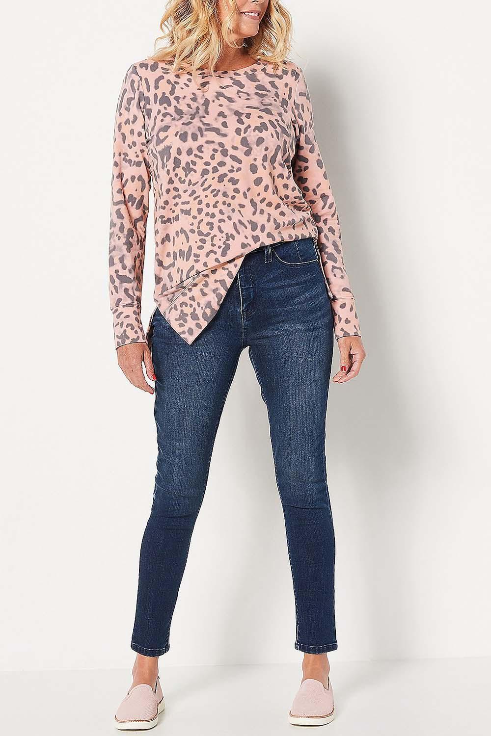 Джинсы на щиколотках Laurie Felt Daisy Denim с 5 карманами, темная стирка
