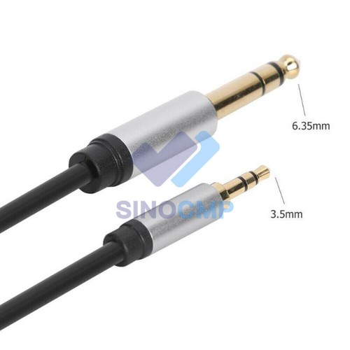 1X 5FT 3.5mm to 6.35mm Adapter Aux Cable Fits For Mixer Amplifier CD Player - Picture 2 of 4