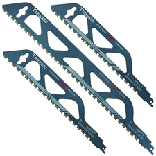 TOOVEM 3Pcs SabreCut Wood Reciprocating Saw Blades for Hollow Cement Brick