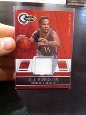 D.J. AUGUSTIN 2010-11 TOTALLY CERTIFIED CHARLOTTE BOBCATS WORN JERSEY PATCH /249