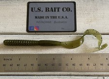 6” Ribbon Tail Worm lot of 25 Color Green Pumpkin Bass Texas Rig