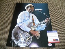 Chuck Berry Signed Autograph 11x14 Live Photo Johnny B Good #14 PSA Certified F1