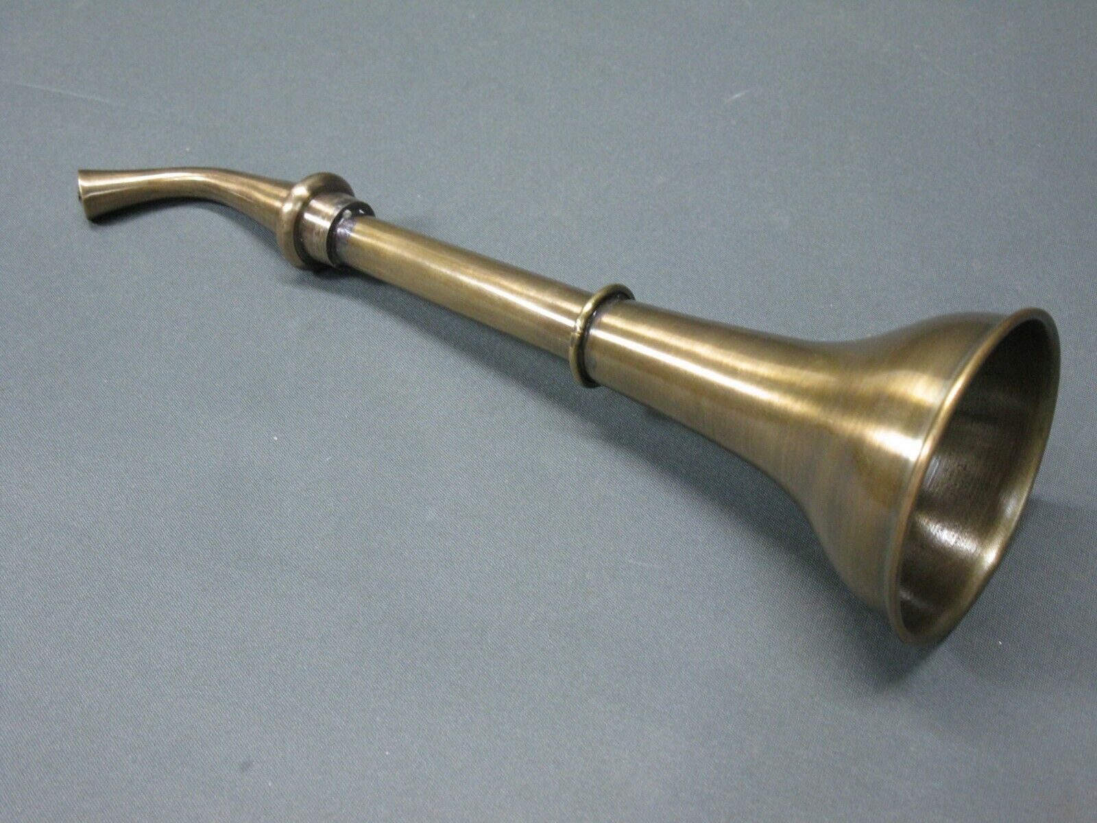 Antique Brass Stethoscope Ear Trumpet Hearing Pipe Amplifier 9 13/16in Tube