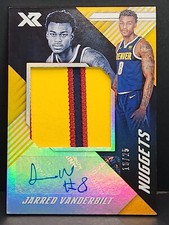 2018-19 Panini XR Jarred Vanderbilt RC Auto /25 3-Color Jersey Patch