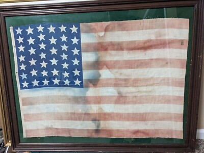39 STAR AMERICAN FLAG US USA 1888 / 1889 VINTAGE RARE HISTORIC