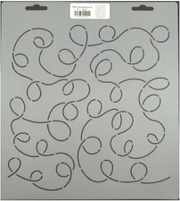 Continuous Line Quilting Stencil Loop Swirl Stipple 9" Background Quilt Pattern