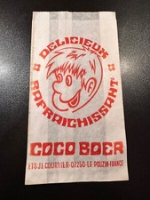 Rare ancien Petit sac papier publicitaire Bonbons Coco Boer Épicerie Années 1970