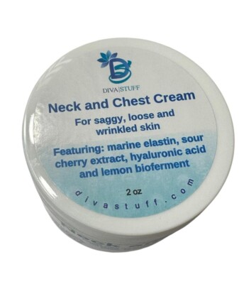 Diva Stuff Neck and Chest Cream For Saggy, Loose and Wrinkled Skin, 2 fl oz