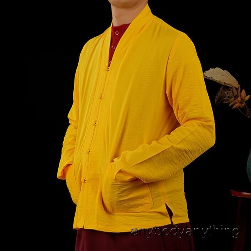 Buddhistischer Mönch Kung Fu Baumwollmantel Tai Chi Shaolin Meditation Uniform - Bild 17 von 27