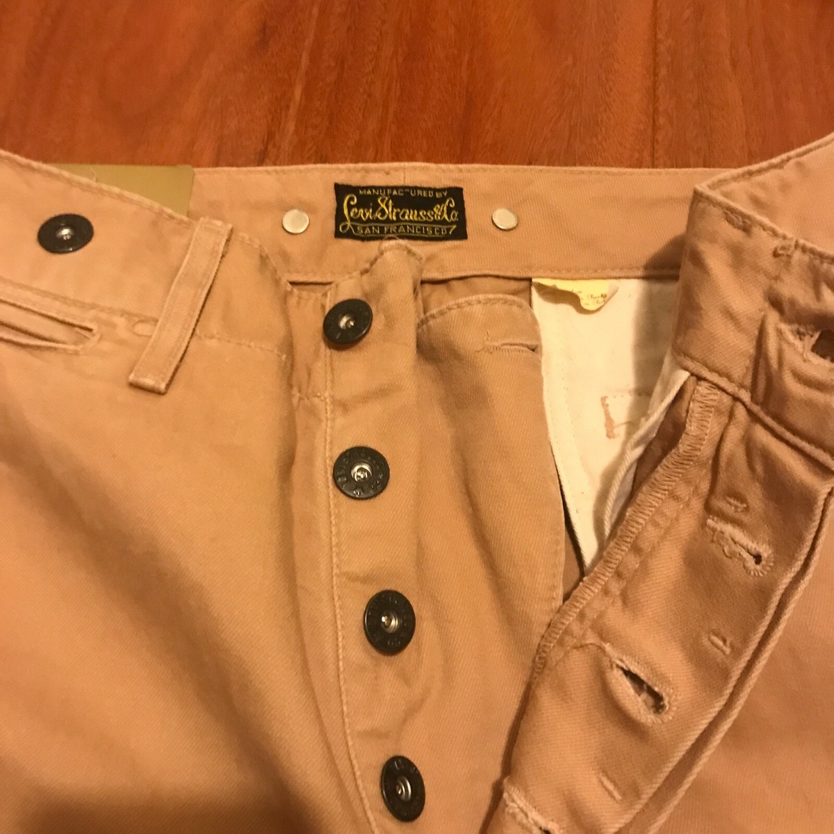 Levis Vintage Clothing 1920s Chino Trouser Orange Sz. 30Wx30L $195