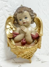 Hänge Wand Engel Engelfigur Büste Putte Putto Barockengel Engelsflügel Antik