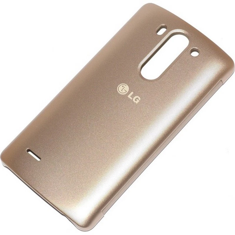 LG Custodia originale Quick Circle Case Cover Flip a libro Oro per G3 S CCF-490 - Immagine 4 di 4