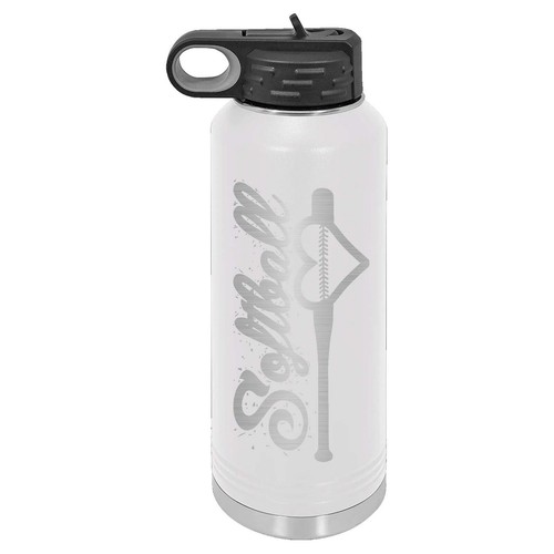 Mato & Hash 32oz Softball Laser Botella de agua grabada - Imagen 11 de 18