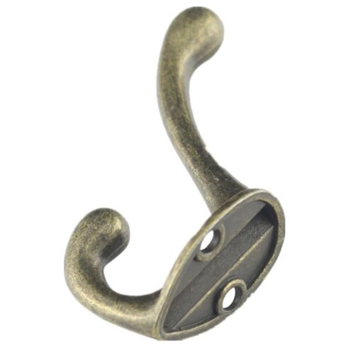 8 Pack Coat Hooks Wall Hooks for Hanging Heavy Duty Double Prong Metal Hook W... - Picture 4 of 9