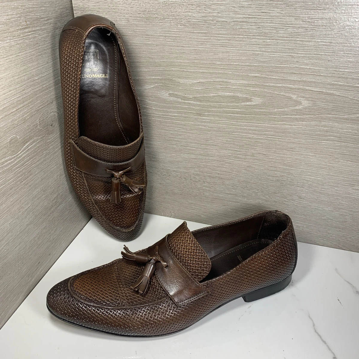 Men\'s Shoes, Bruno Magli, Bemar Tassle Loafer, Size 8 Bruno Magli Raging Leather Side-Bit Loafer – AmbrogioShoes main image 2