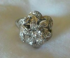 0.74Ct White Round Brilliant Cut CZ Engagement Ring In Solid 925 Sterling Silver