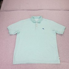 Tommy Bahama Polo Shirt Mens Large Emfielder Island Zone Green Supima Cotton