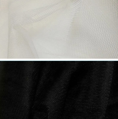 Schwarz-weiß Kleid Netz Tüll Tutu Stoff Netz Feenstoff 150 cm breit