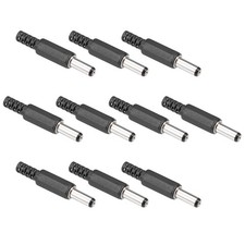 10pcs 5.5 x 2.1mm Black DC Male Connector for DC BARREL CONNECTORS REPLACEMENT