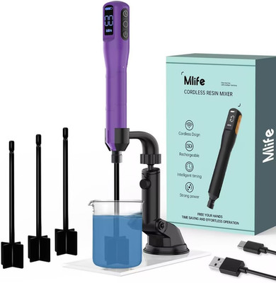 Upgraded Resin Mixer, Epoxy Resin Electric Stirrer, Paint Mixer & Timed Epoxy Re