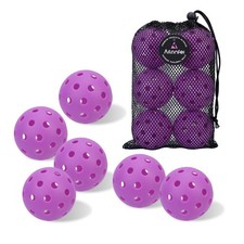 6/12 Pack Outdoor Pickleball Balls - 40 Holes, High Bounce, Crack-Resistant, USA