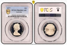 1977 20 Cent Coin - PCGS PR69DCAM Proof - Queen Elizabeth II