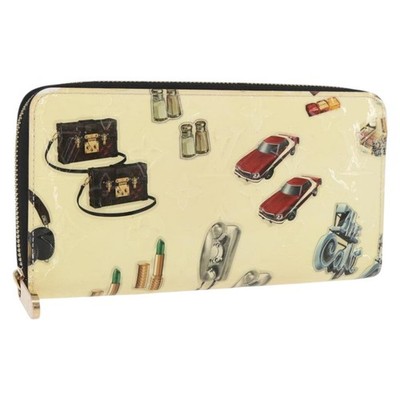 LOUIS VUITTON Vernis Nicolas Ghesquière Zippy Wallet White M50370 Auth 179779A