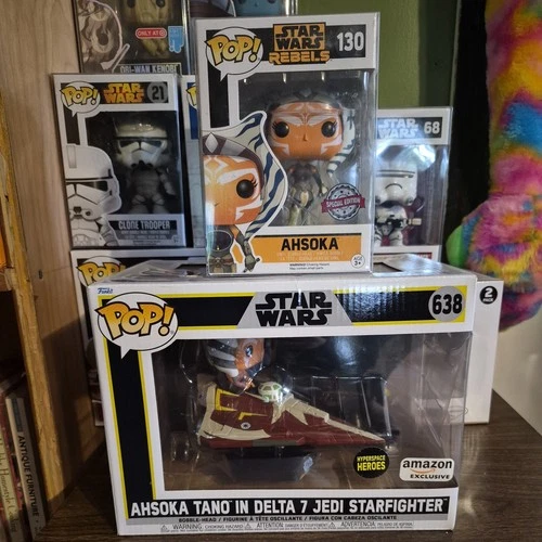 Funko Pop! Rides Super Deluxe: Star Wars - Ahsoka Tano in Delta 7 Jedi #130