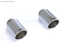 Remus Edelstahl Endrohrsatz 2x 102mm rund eingerollt abgeschrägt