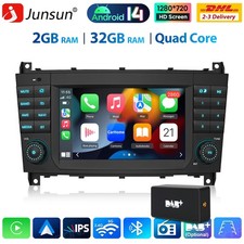 Autoradio F&uuml;r Mercedes-Benz C/CLK/CLC Klasse W203 W209 Carplay Android14 GPS NAV