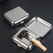 2Pcs Portable Ashtray Mini Ashtray for Outdoor Homes Offices Restaurants Hotels