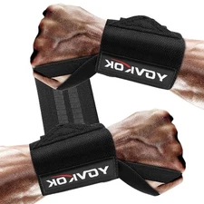 Wrist Wraps, Wrist Straps for Weightlifting with Thumb Loops, Adjustable, Gym St