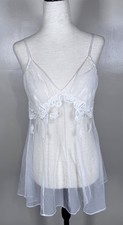Victoria  s Secret Sz S Lace Detail Sheer Babydoll Nightie y2k Lingerie Cami Top