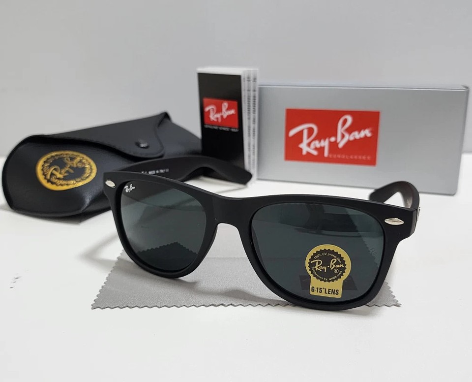 Ray-Ban RB2140 Wayfarer Classic Sunglasses 50mm Sunglass Black Frame Gray Lens
