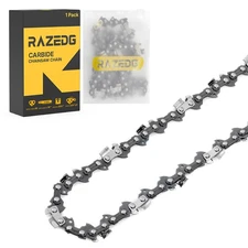 Carbide Chainsaw Chain 16 Inch, 3/8" LP Pitch, .050" Gauge, 56 Drive Links, F...